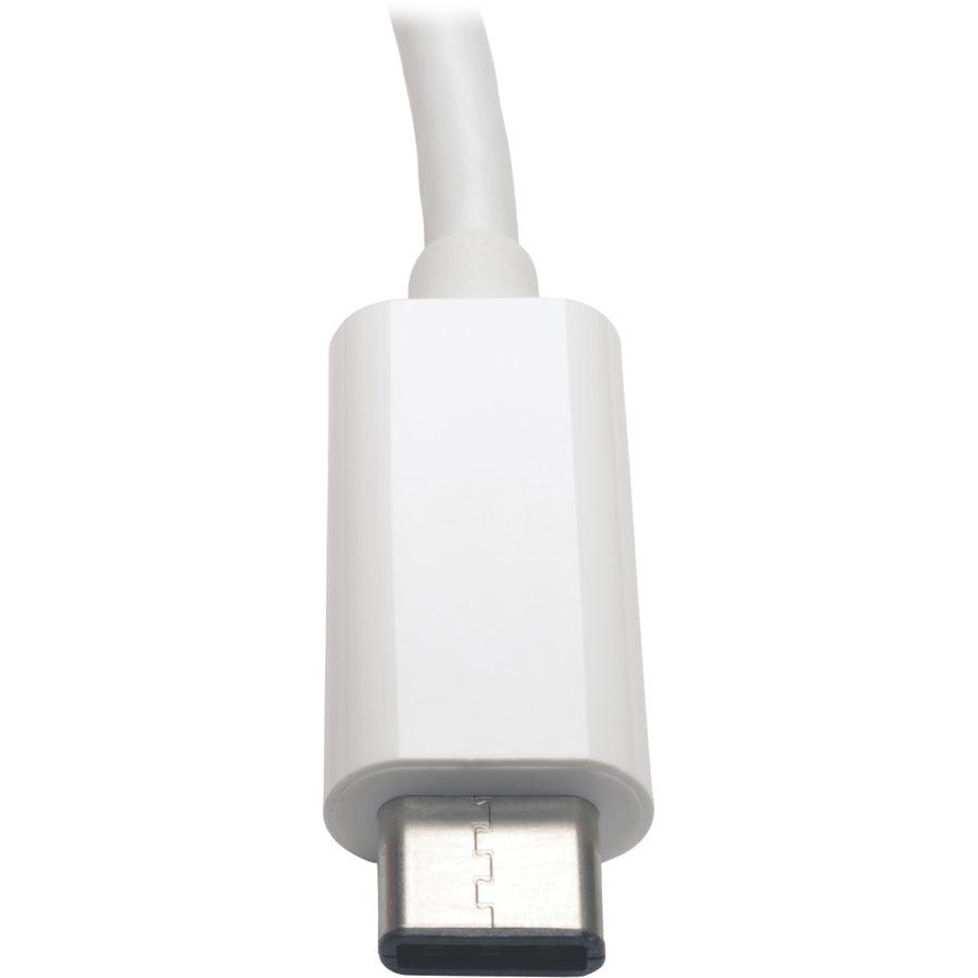 Tripp Lite U436-06N-Gbw Usb-C To Gigabit Network Adapter, Thunderbolt 3 Compatibility - White