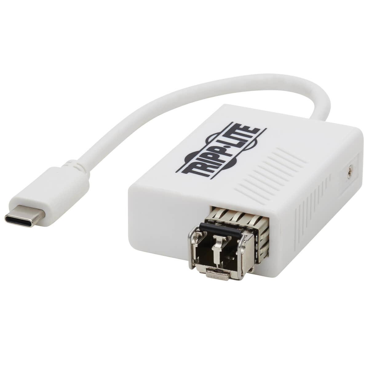 Tripp Lite U436-Smf-1G-Lc Usb-C 3.1 To Fiber Optic Transceiver Gigabit Ethernet Adapter, Singlemode, 1310 Nm, Lc, Up To 5 Km