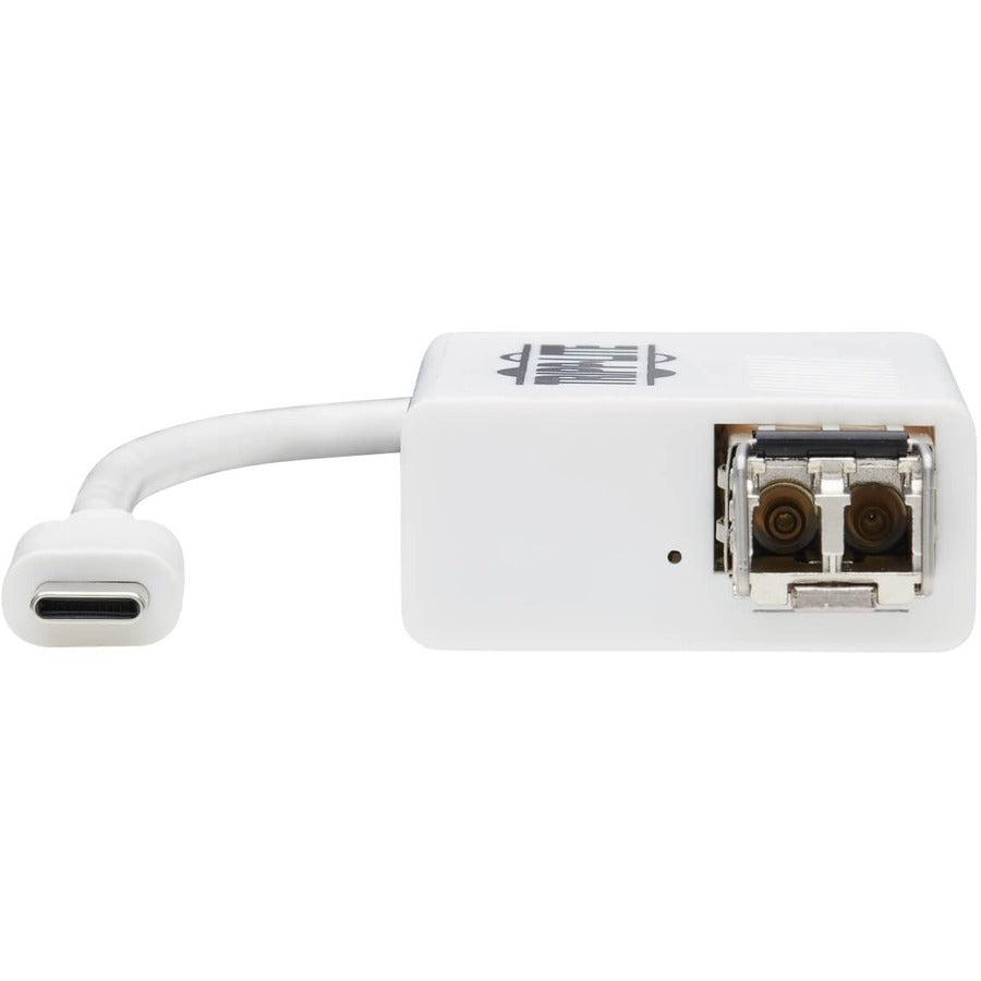 Tripp Lite U436-Smf-1G-Lc Usb-C 3.1 To Fiber Optic Transceiver Gigabit Ethernet Adapter, Singlemode, 1310 Nm, Lc, Up To 5 Km