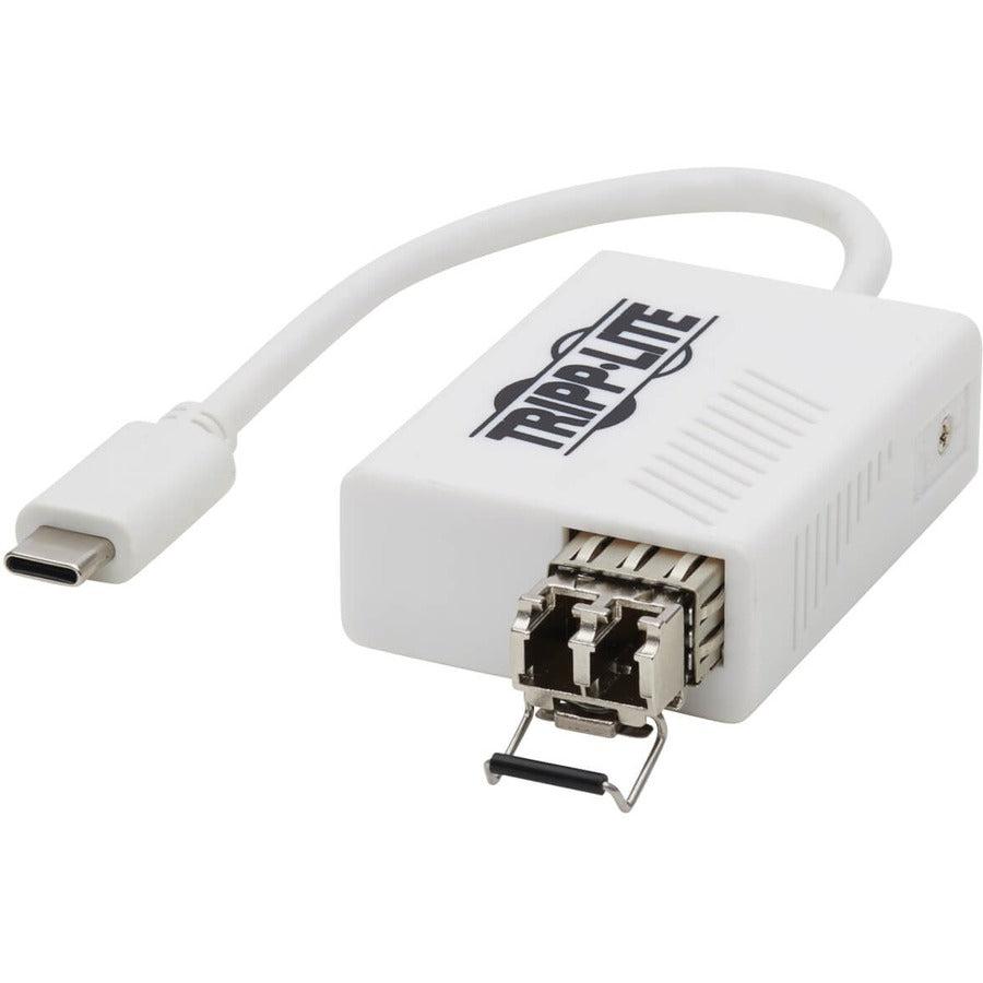 Tripp Lite U436-Smf-1G-Lc Usb-C 3.1 To Fiber Optic Transceiver Gigabit Ethernet Adapter, Singlemode, 1310 Nm, Lc, Up To 5 Km