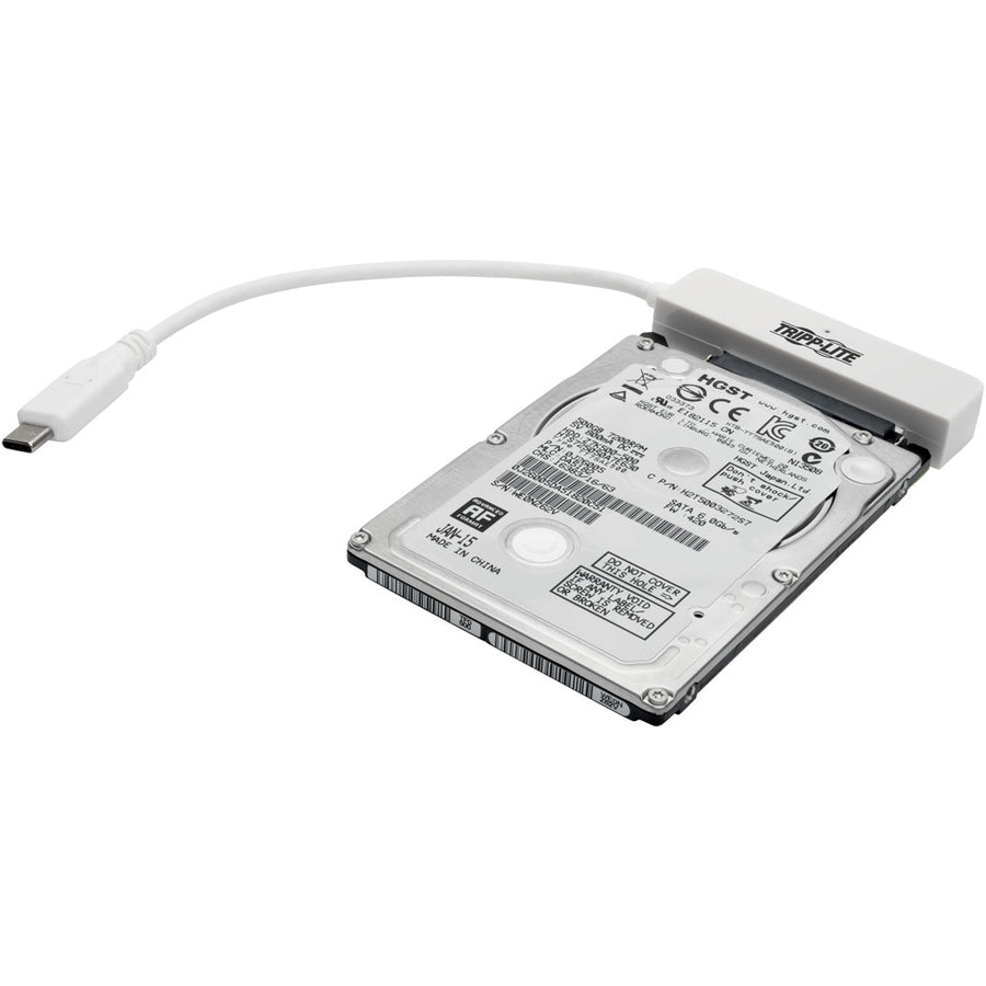 Tripp Lite U438-06N-G1-W Usb 3.1 Gen 1 (5 Gbps) Usb-C To Sata Iii Adapter Cable With Uasp, 2.5 In. Sata Hard Drives, Thunderbolt 3 Compatible, White