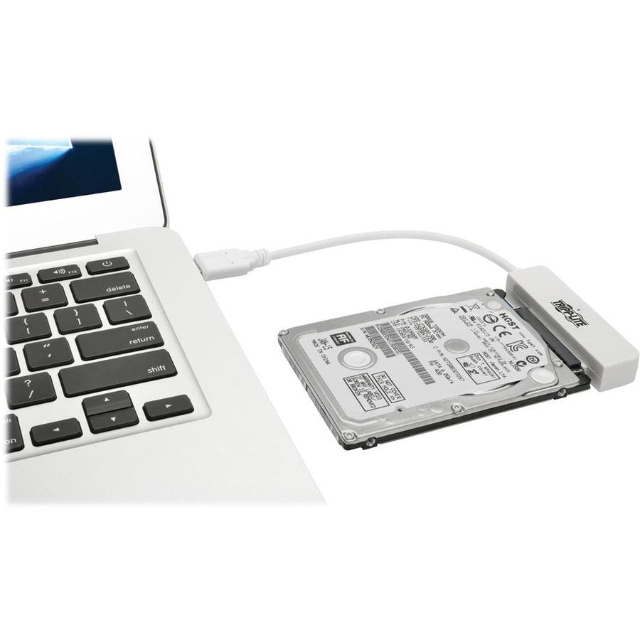 Tripp Lite U438-06N-G2-W Usb 3.1 Gen 2 (10 Gbps) Usb-C To Sata Iii Adapter Cable With Uasp, 2.5 In. Sata Hard Drives, Thunderbolt 3 Compatible, White