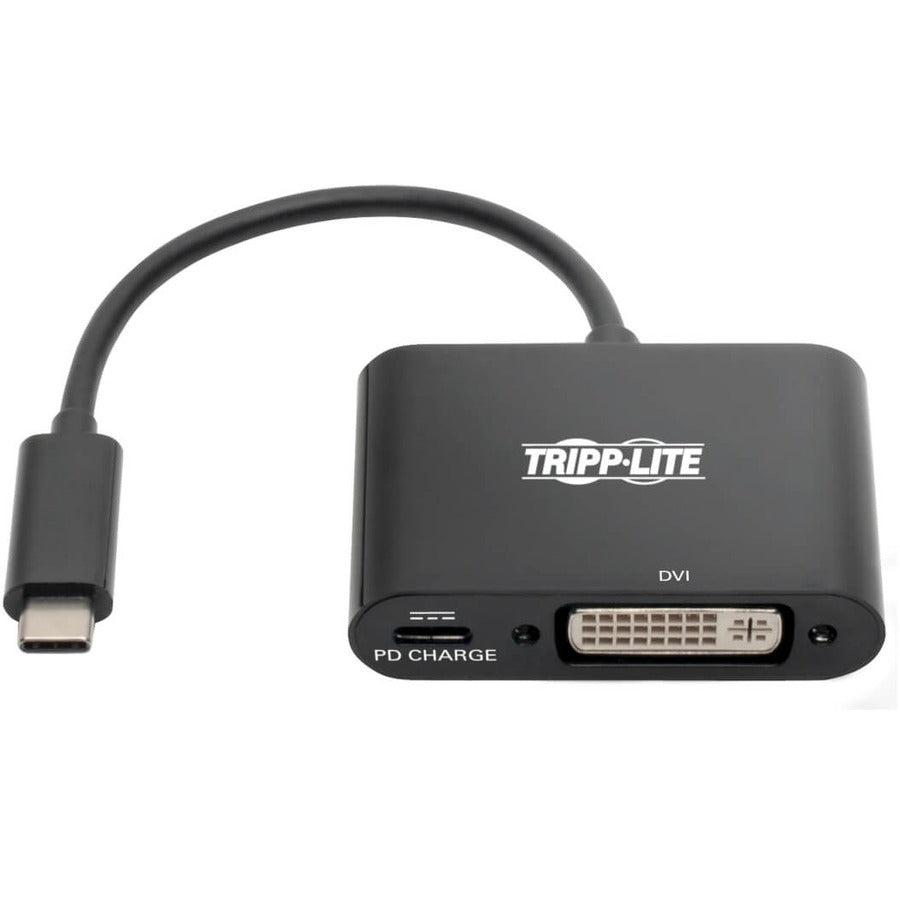 Tripp Lite U444-06N-Db-C Usb-C To Dvi Adapter With Pd Charging, Black