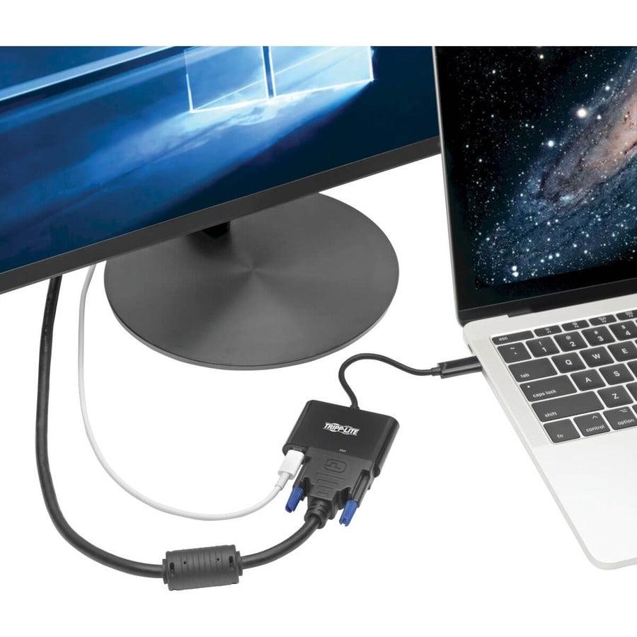 Tripp Lite U444-06N-Db-C Usb-C To Dvi Adapter With Pd Charging, Black