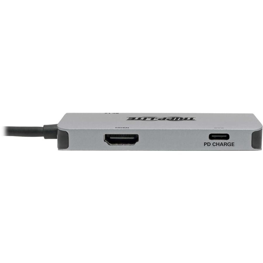 Tripp Lite U444-06N-H3U-C Usb-C Multiport Adapter, 4K Hdmi, 3 Usb-A Ports, 100W Pd Charging, Hdcp, Gray