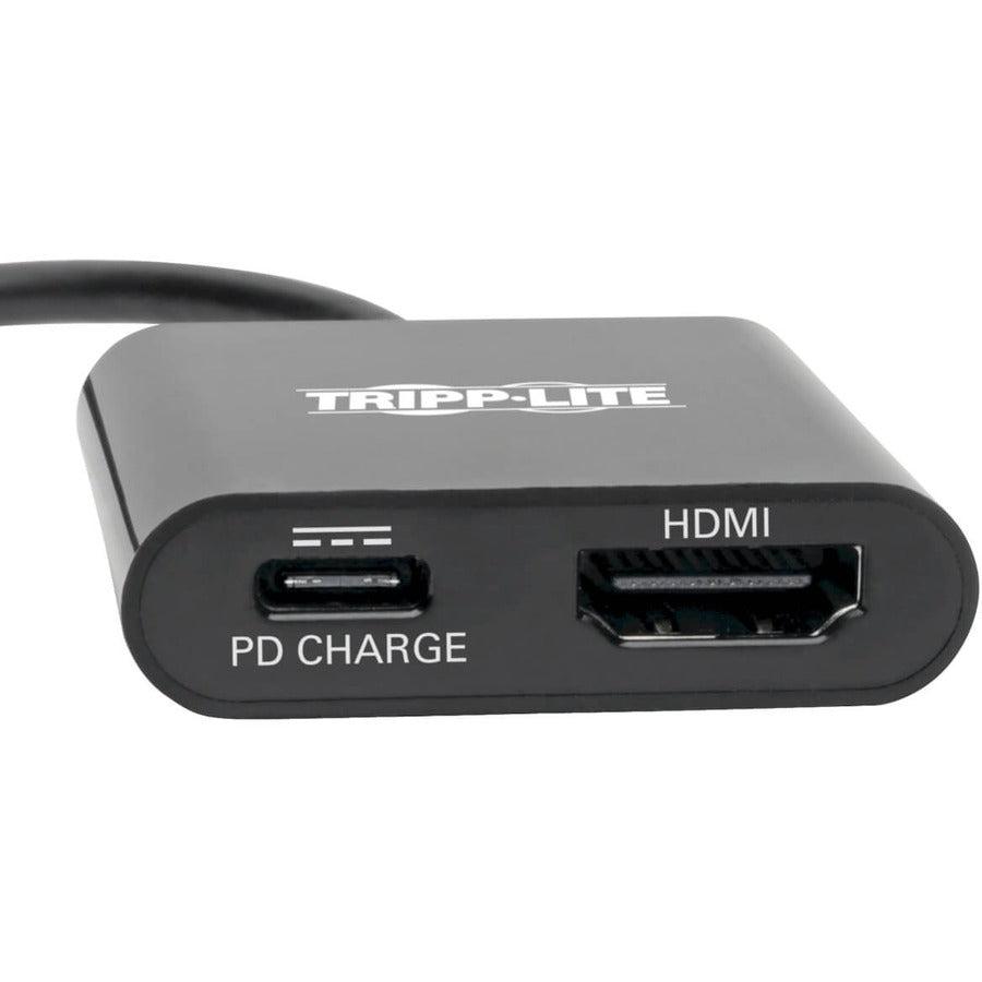 Tripp Lite U444-06N-H4B-C Usb-C To Hdmi Adapter With Pd Charging, Hdcp, Black
