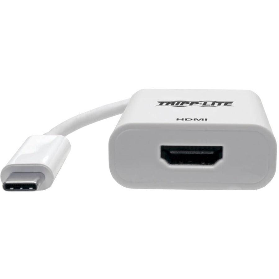 Tripp Lite U444-06N-Hd4K6W Usb-C To Hdmi Adapter (M/F) - 4K 60 Hz, Hdcp 2.2, White