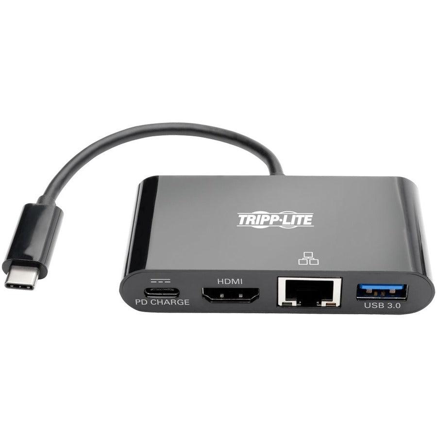 Tripp Lite U444-06N-Hgub-C Usb-C Multiport Adapter - Hdmi, Usb 3.0 Port, Gbe, 60W Pd Charging, Hdcp, Black