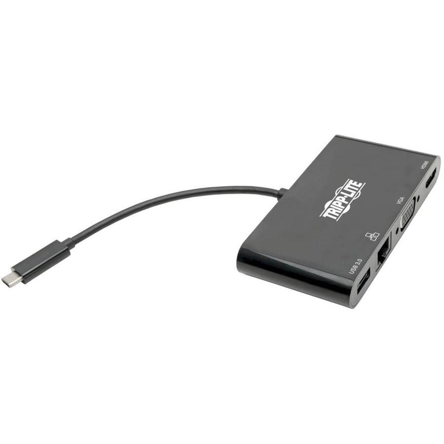 Tripp Lite U444-06N-Hv4Gub Usb-C Multiport Adapter - 4K Hdmi, Vga, Usb-A, Gbe, Hdcp, Black