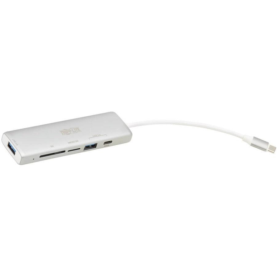 Tripp Lite U460-002-2Am-C1 Usb-C Multiport Adapter, 2X Usb-A And 1X Usb-C Ports, Card Reader, Usb 3.0, Silver