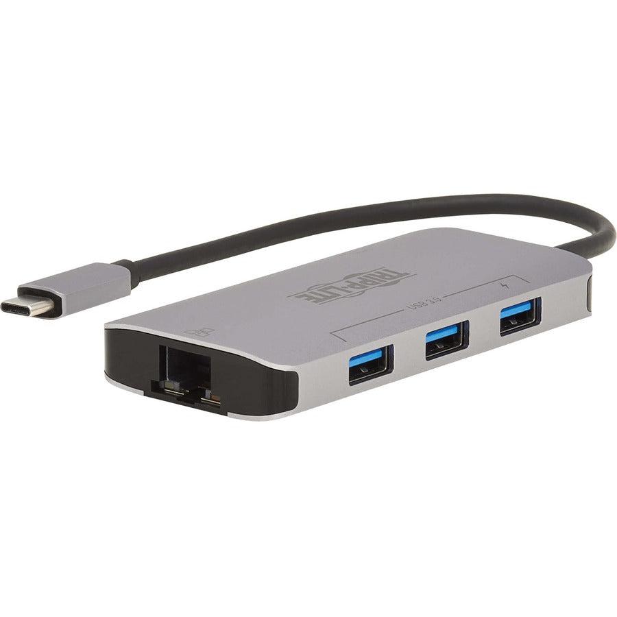 Tripp Lite U460-003-3Agalc 3-Port Usb-C Hub - Usb 3.2 Gen 1, 3 Usb-A Ports, Gbe, Thunderbolt 3, 100W Pd Charging, Aluminum Housing