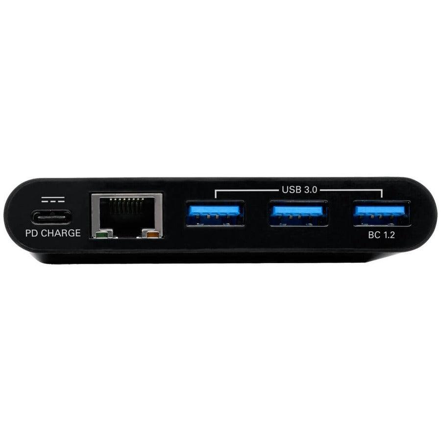 Tripp Lite U460-003-3Agb-C 3-Port Usb-C Hub With Lan Port And Power Delivery, Usb-C To 3X Usb-A, Gbe, 60W Pd Charging, Usb 3.0, Black