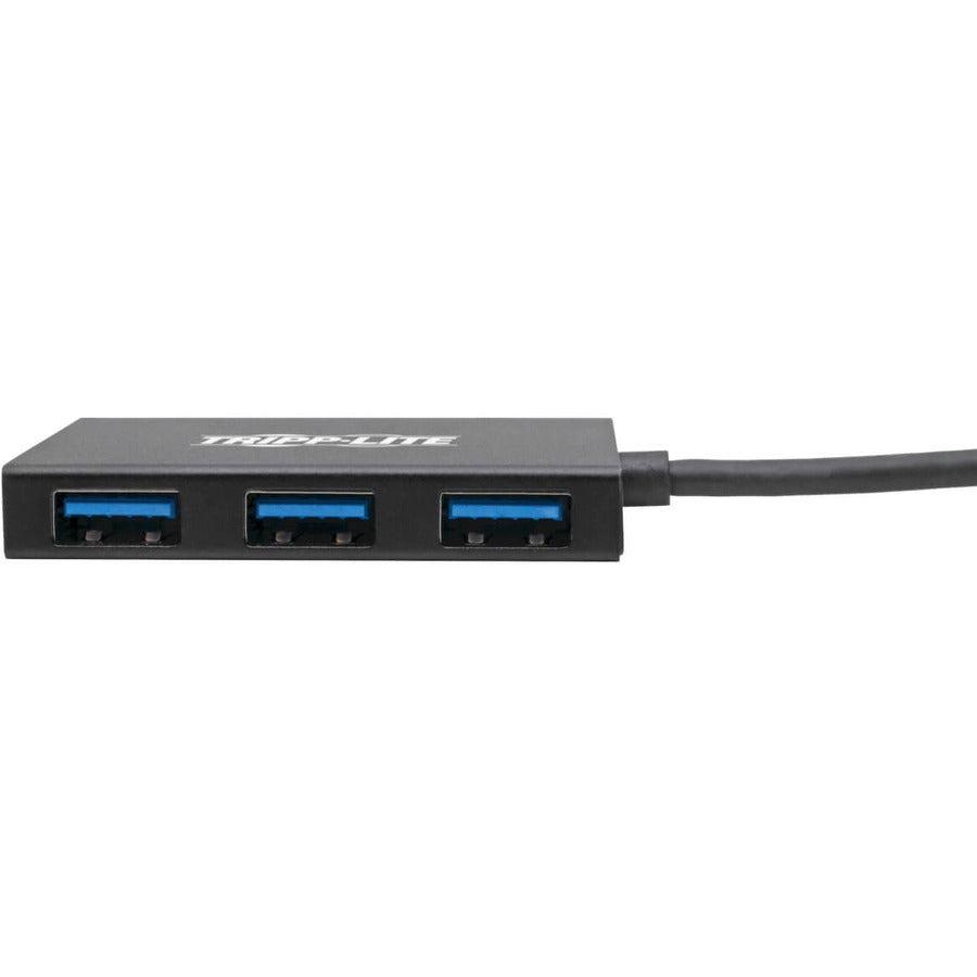 Tripp Lite U460-004-4A-Al 4-Port Usb-C Hub, Usb-C To 4X Usb-A Ports, Usb 3.0, Black