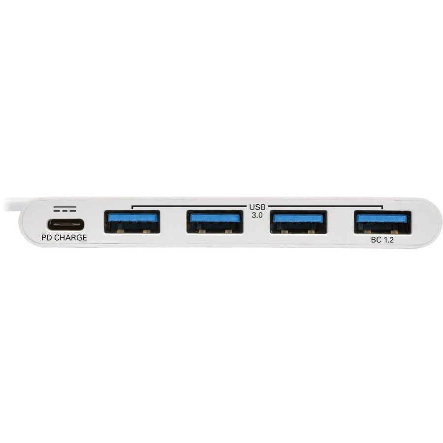Tripp Lite U460-004-4A-C 4-Port Usb-C Hub With Power Delivery, Usb-C To 4X Usb-A Ports, Usb 3.0, White