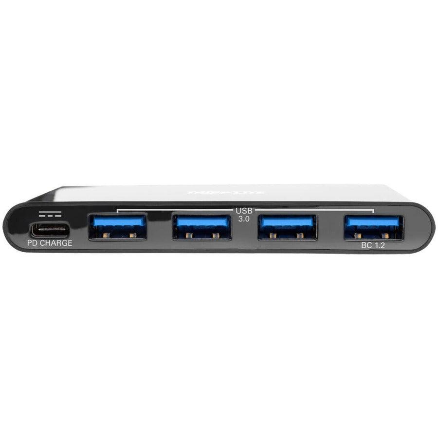 Tripp Lite U460-004-4Ab-C 4-Port Usb-C Hub With Power Delivery, Usb-C To 4X Usb-A Ports, Usb 3.0, Black