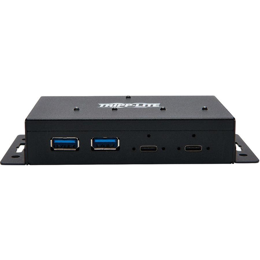 Tripp Lite U460-2A2C-Ind Industrial-Grade 4-Port Usb Hub - Usb 3.1 Gen 2, 10 Gbps, 2 Usb-A & 2 Usb-C Ports, 15 Kv Esd Immunity