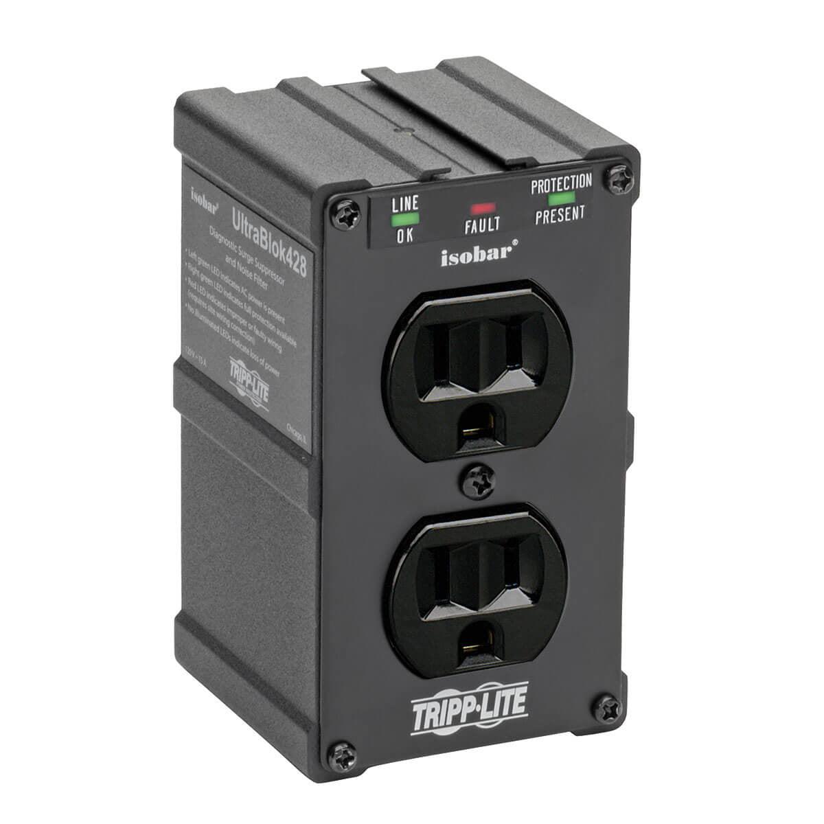 Tripp Lite Ultrablok Surge Protector Black 120 V