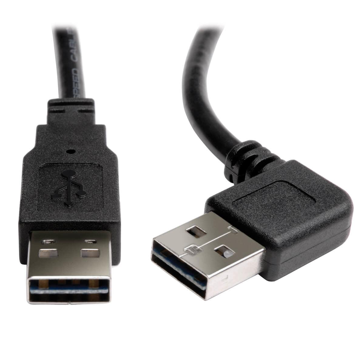 Tripp Lite Ur020-006-Ra Universal Reversible Usb 2.0 Cable (Right/Left-Angle Reversible A To Reversible A M/M), 6 Ft. (1.83 M)