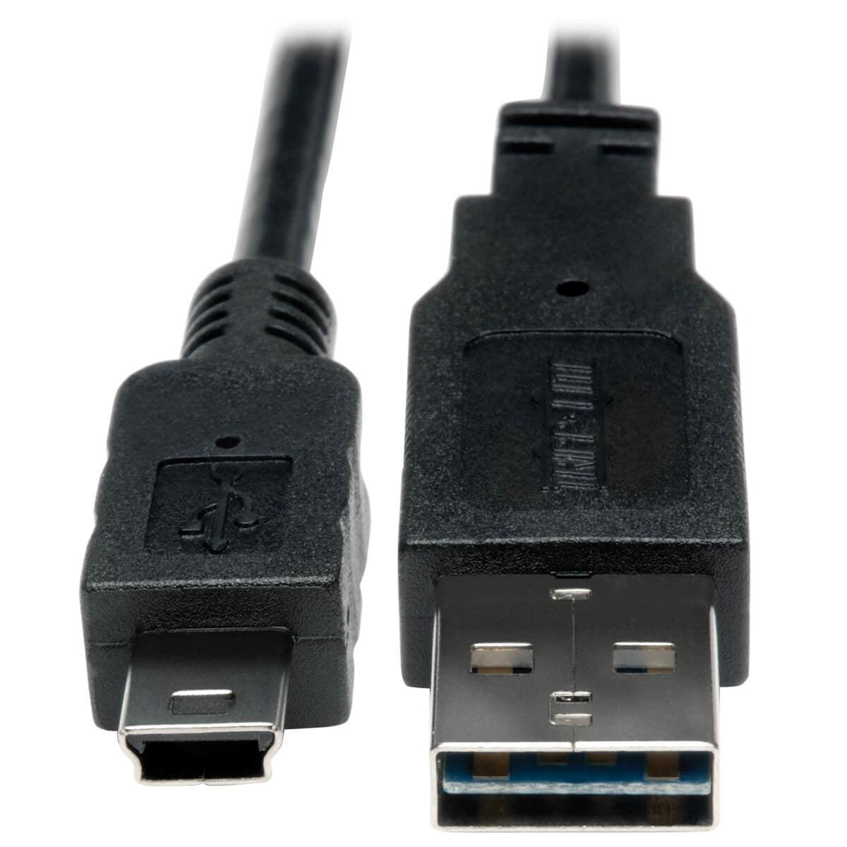 Tripp Lite Ur030-001 Universal Reversible Usb 2.0 Converter Adapter Cable (Reversible A To 5Pin Mini B M/M), 1 Ft. (0.31 M)