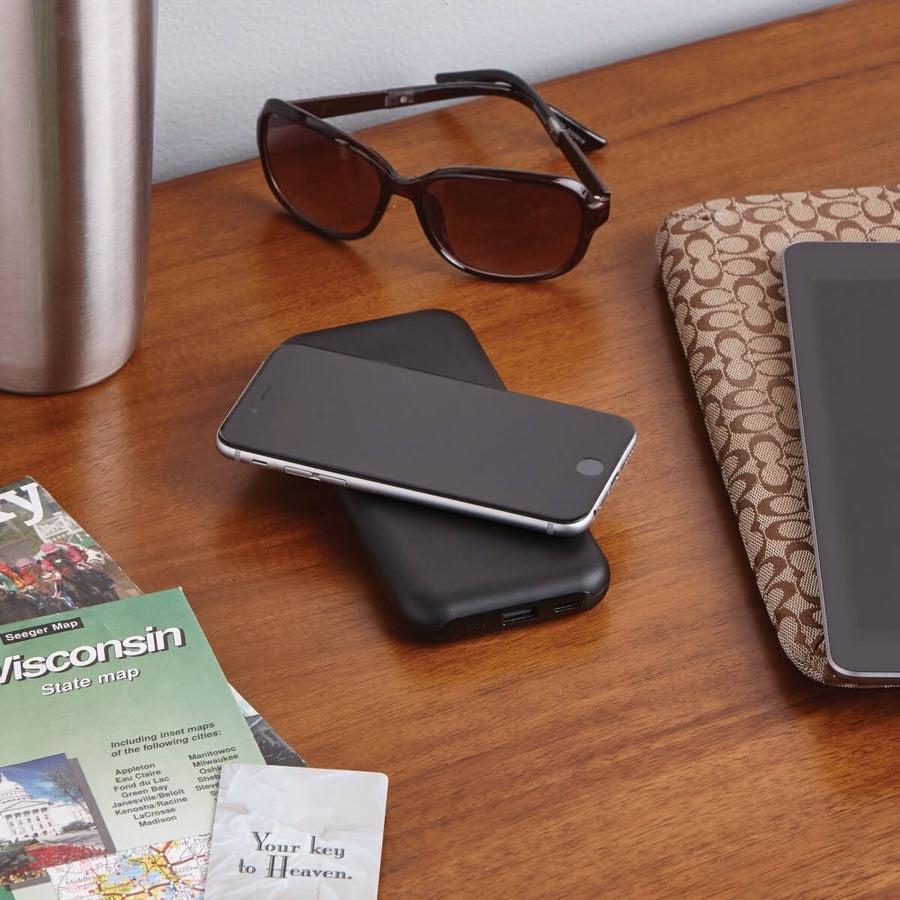 Tripp Lite Upb-10K0-1U1Cq Portable Wireless Charging Power Bank - 10,000 Mah, Qi Certified, Apple And Samsung Compatible, Black