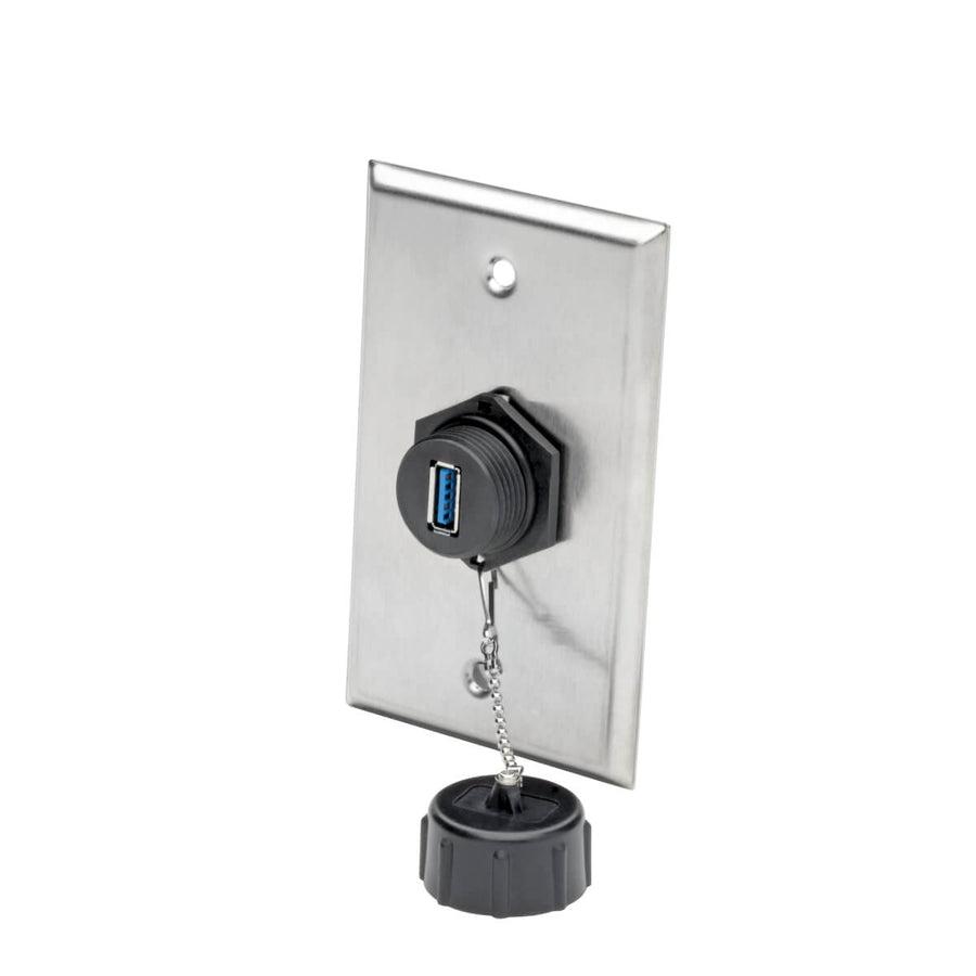 Tripp Lite Usb 3.0 Coupler, Superspeed, 3.0/3.1, Industrial - Usb-A F/F, Shielded, Ip67, Dust Cap