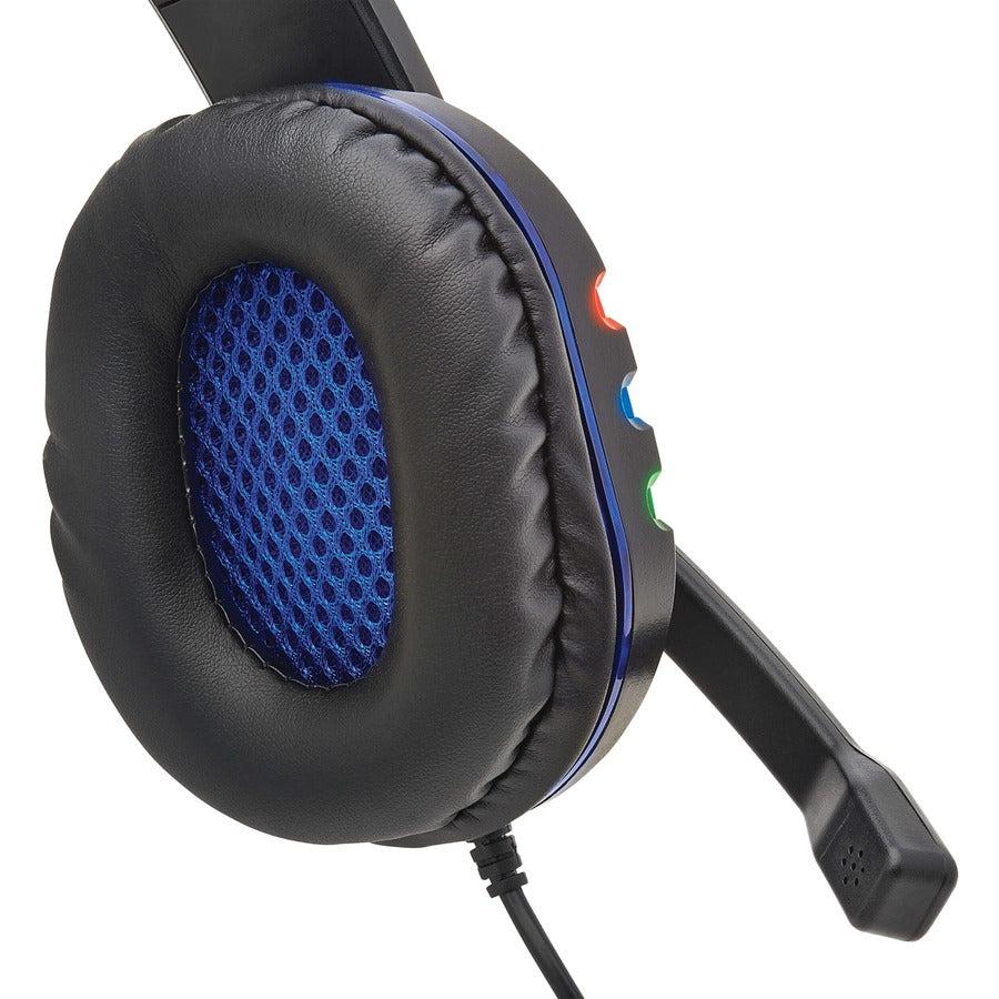 Tripp Lite Usb Gaming Headset With Built-In Microphone, Audio Control And Leds - Headset - Full Size - Wired - Usb-A - Black