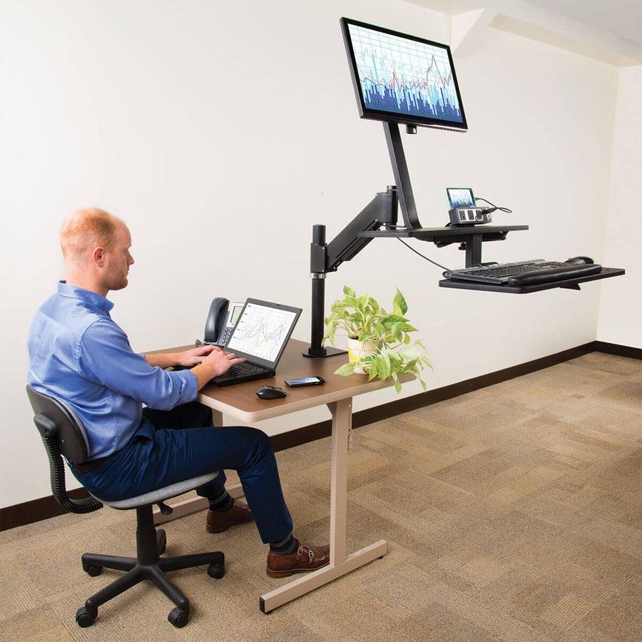 Tripp Lite Wwss1327Cp Workwise Height-Adjustable Sit-Stand Workstation, Single-Monitor, Clamp-On