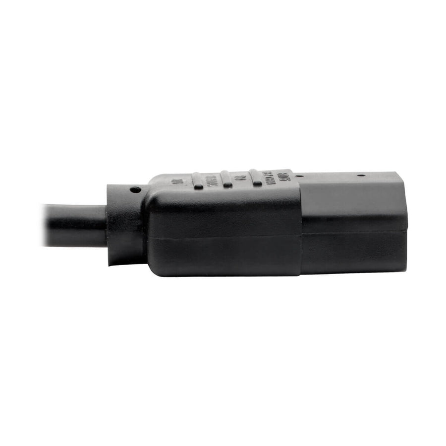 Tripp Lite Y Splitter Power Cable, Nema 5-15P To 2X C13 - 10A, 125V, 18 Awg, 1.5 Ft., Black