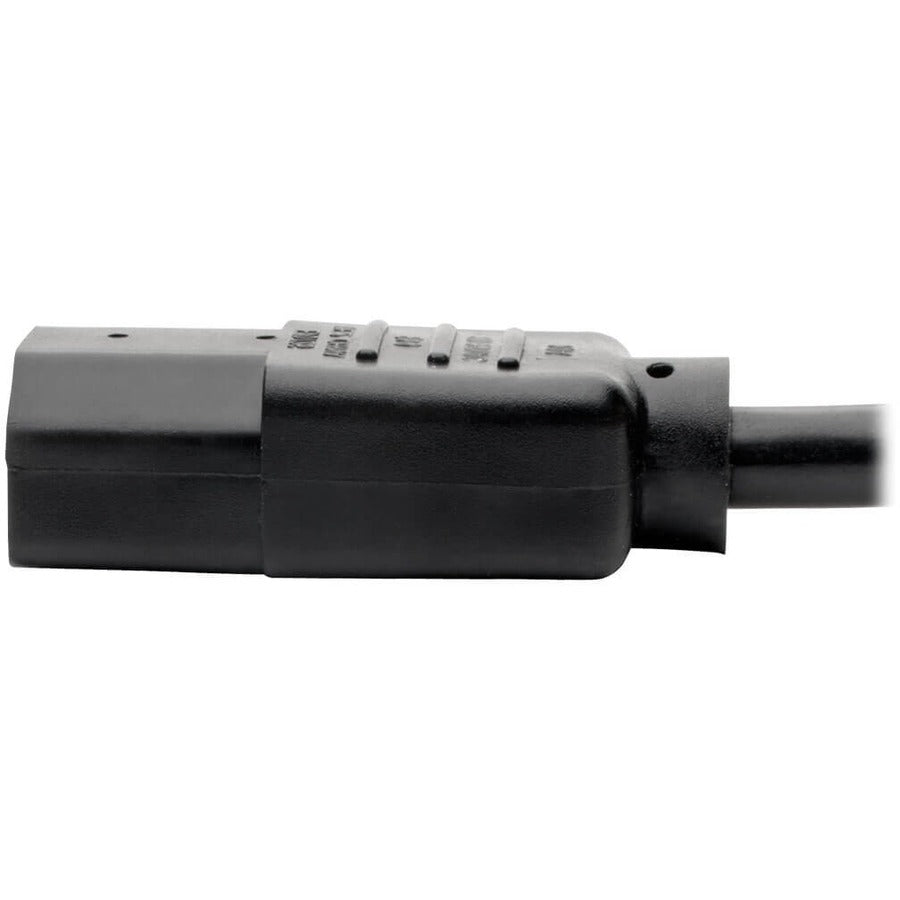 Tripp Lite Y Splitter Power Cable, Nema 5-15P To 2X C13 - 10A, 125V, 18 Awg, 1.5 Ft., Black
