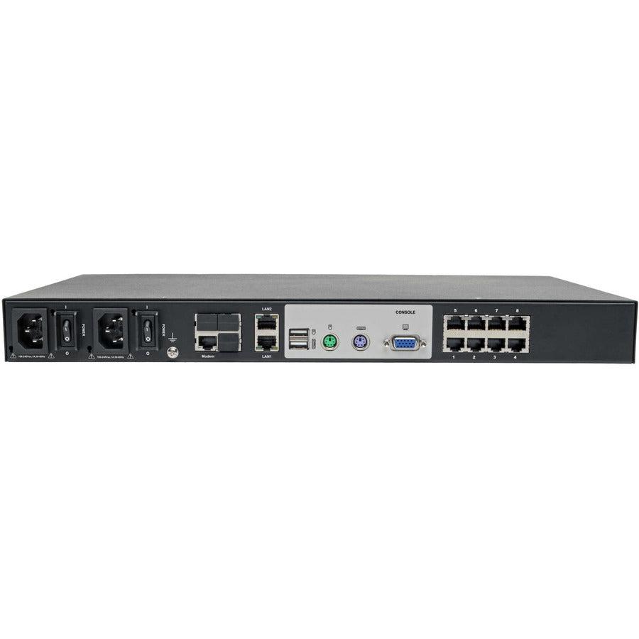 Tripp Lite by Eaton 8-Port Cat5 KVM over IP Switch with Virtual Media - Rack Mount | Tripp Lite B064-008-01-IPG