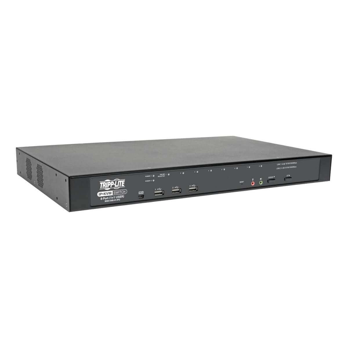 Tripp Lite by Eaton 8-Port Cat5 KVM over IP Switch with Virtual Media - Rack Mount | Tripp Lite B064-008-01-IPG