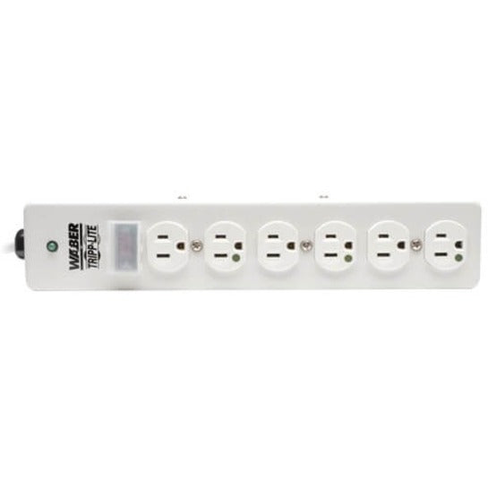 Tripp Lite by Eaton Hospital-Grade Surge Protector with 6 Hospital-Grade Outlets, 15 ft. (4.57 m) Cord, 1050 Joules, UL 1363, Not for Patient-Care Rooms SPS-615-HG