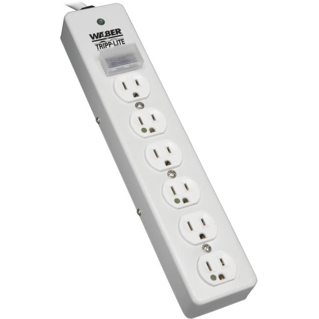 Tripp Lite by Eaton Hospital-Grade Surge Protector with 6 Hospital-Grade Outlets, 15 ft. (4.57 m) Cord, 1050 Joules, UL 1363, Not for Patient-Care Rooms SPS-615-HG