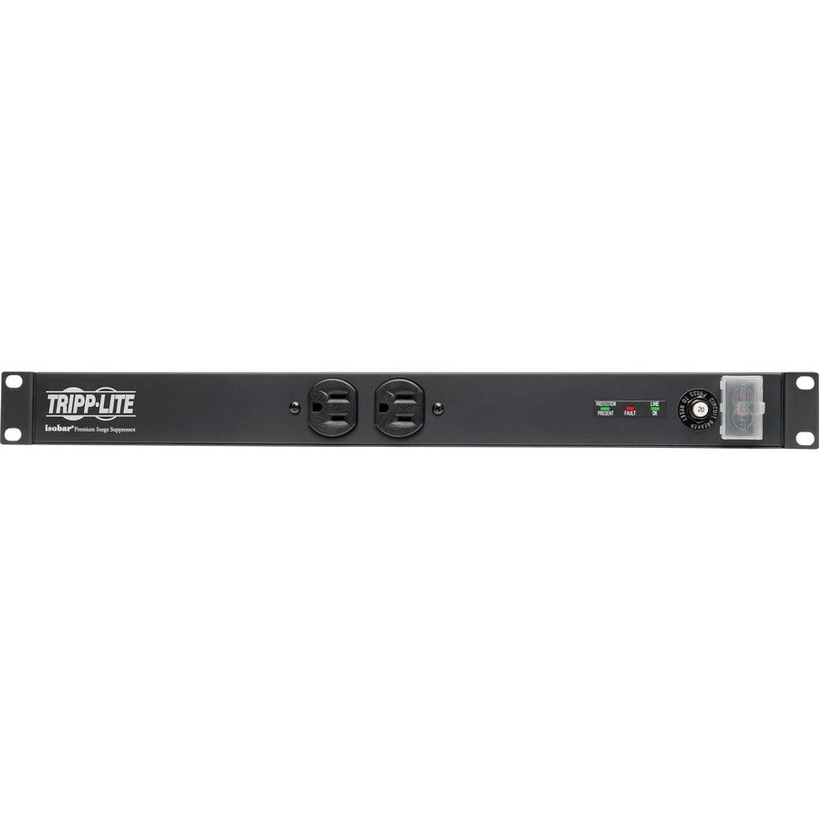 Tripp Lite by Eaton Isobar 12-Outlet Network Server Surge Protector, 15 ft. (4.57 m) Cord with 5-20P Plug, 3840 Joules, Diagnostic LEDs, 1U Rackmount IBAR12-20ULTRA