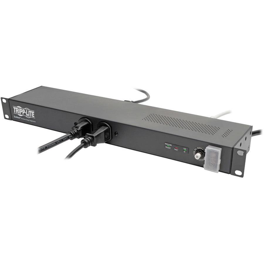 Tripp Lite by Eaton Isobar 12-Outlet Network Server Surge Protector, 15 ft. (4.57 m) Cord with L5-20P Plug, 3840 Joules, Diagnostic LEDs, 1U Rackmount IBAR12-20T