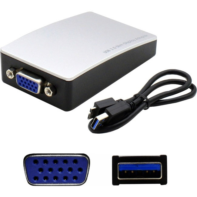 AddOn USB 3.0 (A) Male to VGA Female White Adapter Including 1ft Cable USB302VGA