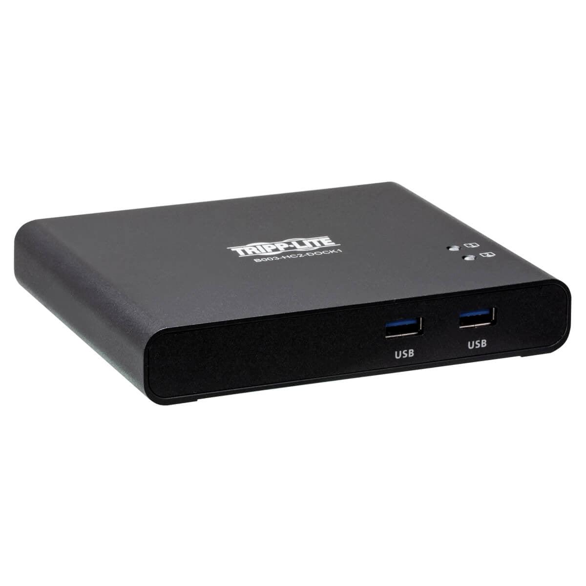 USB-C KVM Switch 2-Port 4K HDMI - Docking Station with 85W PD Charging | Tripp Lite B003-HC2-DOCK1