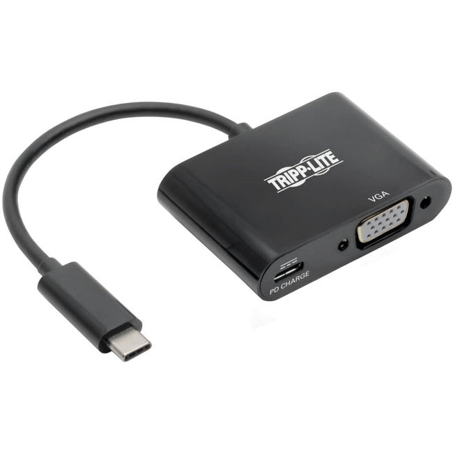 Usb C Vga Adapter W/Pd Charging,1080P Black Usb Type C To Vga
