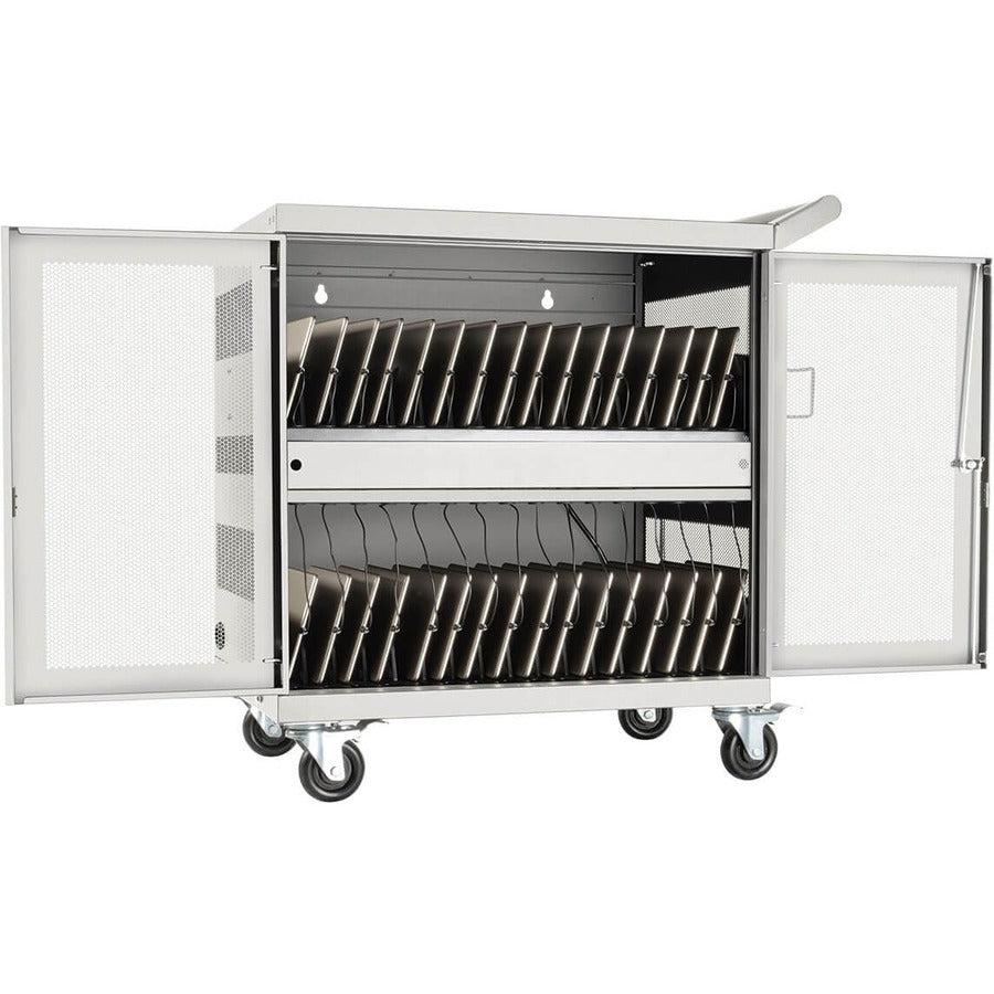 USB Charging Cart 32 Port - Multi Device Tablet Storage Solution | Tecisoft CSC32USBW