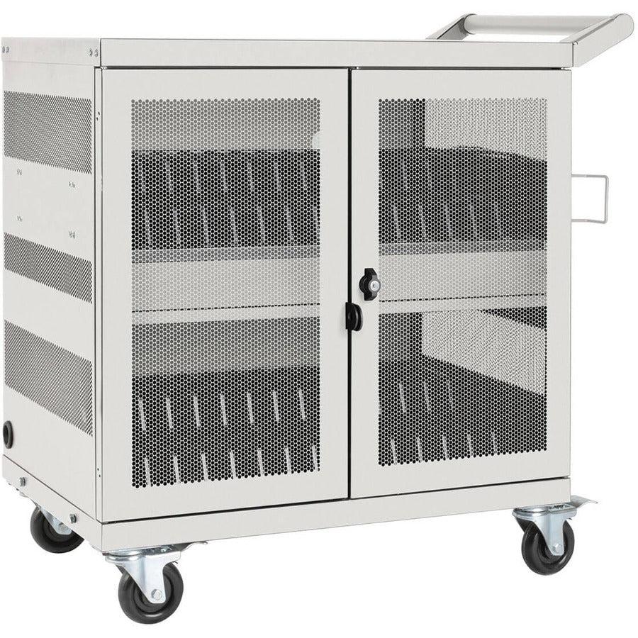 USB Charging Cart 32 Port - Multi Device Tablet Storage Solution | Tecisoft CSC32USBW