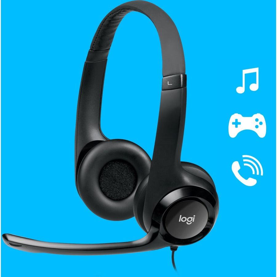USB Headset Computer - Professional Noise Canceling Mic | Logitech 981-000014