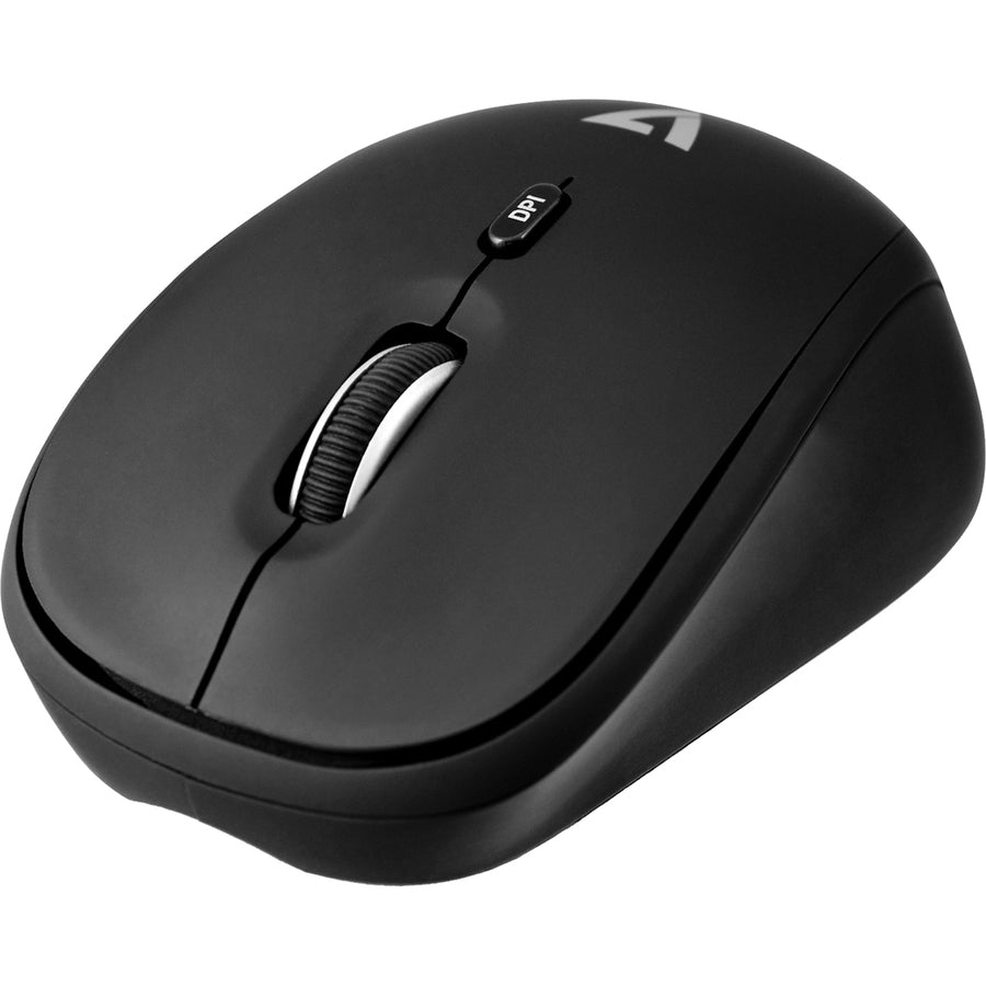 V7 4-Button Wireless Optical Mouse with Adjustable DPI - Black MW100-1N