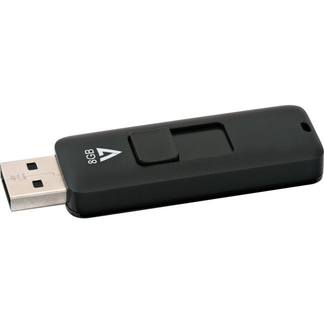 V7 8GB USB 2.0 Flash Drive - With Retractable USB connector VF28GAR-3N