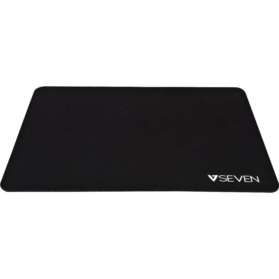 V7 Antimicrobial Mouse Pad Black, polymer treated surface, anti-slip base, anti-odor and stain MP02BLK