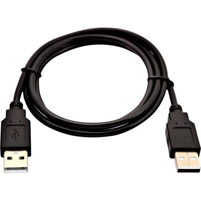 V7 Black USB Cable USB 2.0 A Male to USB 2.0 A Male 1m 3.3ft V7USB2AA-01M-1E