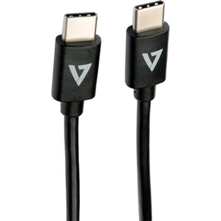 V7 USB-C Male to USB-C Male Cable USB 2.0 480 Mbps 3A 2m/6.6ft Black V7USB2C-2M