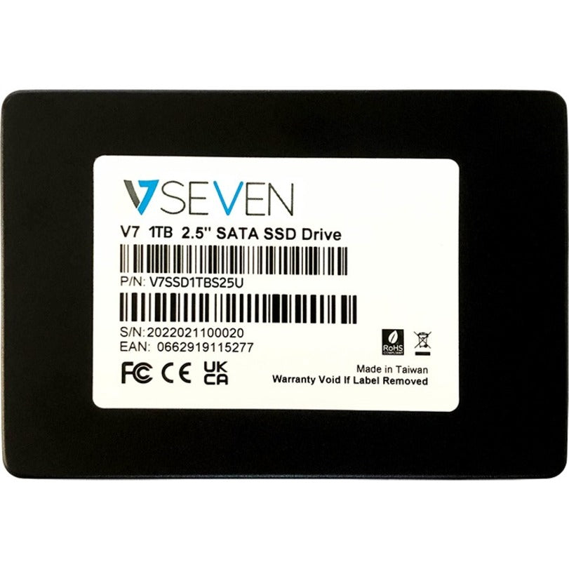 V7 V7SSD1TBS25U 1 TB Solid State Drive - 2.5 Internal - SATA (SATA/600) - TAA Compliant"