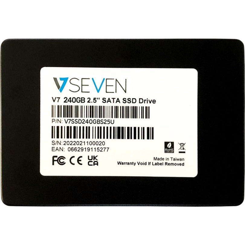 V7 V7SSD240GBS25U 240 GB Solid State Drive - 2.5 Internal - SATA (SATA/600) - TAA Compliant"
