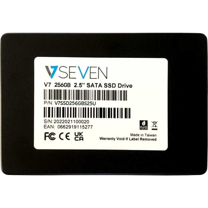 V7 V7SSD256GBS25U 256 GB Solid State Drive - 2.5 Internal - SATA (SATA/600) - TAA Compliant"