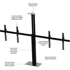 VFI PM2-D Desk Mount for Monitor, Camera - Black